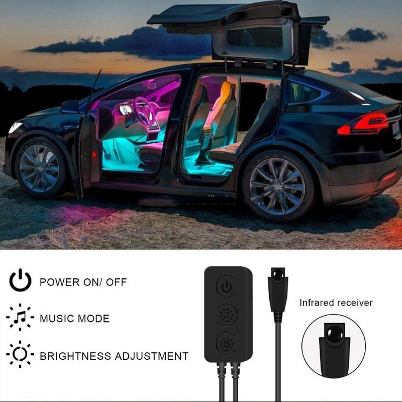 کیت نورپردازی بلوتوثی داخل خودرو مدل 5050SMD