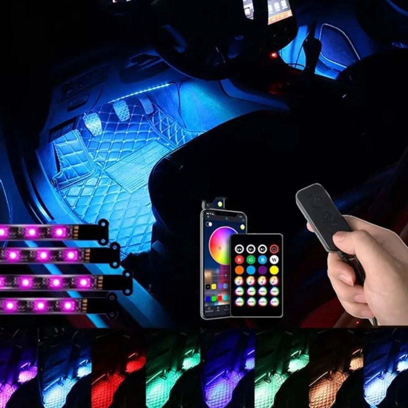 کیت نورپردازی بلوتوثی داخل خودرو مدل 5050SMD