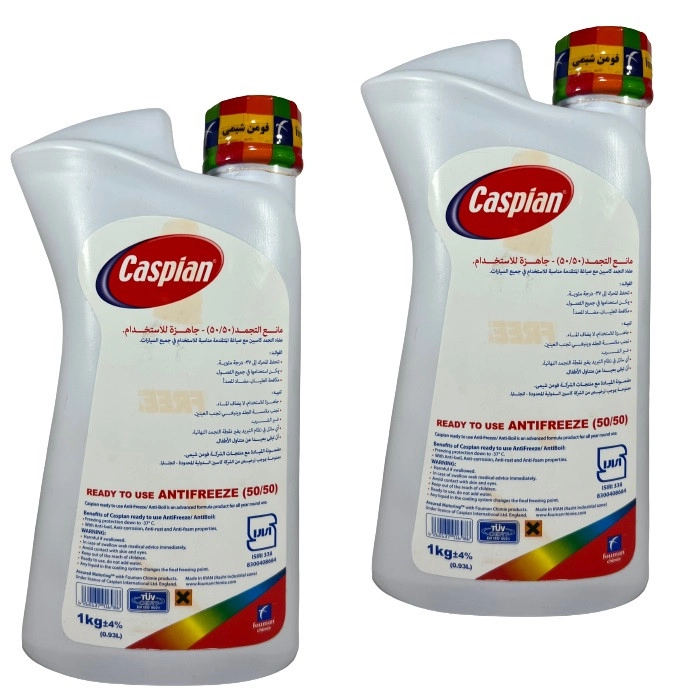 ضدیخ خودرو کاسپین مدل AM 11L 50/50 وزن 1 کیلوگرم مجموعه 2 عددی