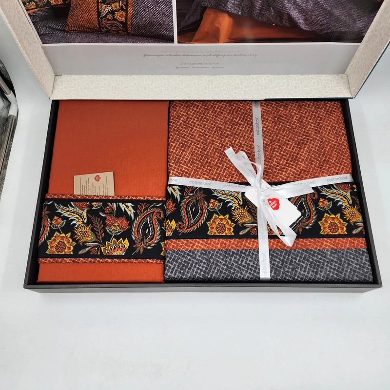 سرویس روتختی کاتن باکس مدل Folk Art Dalila Tarcin تک نفره 3 تکه