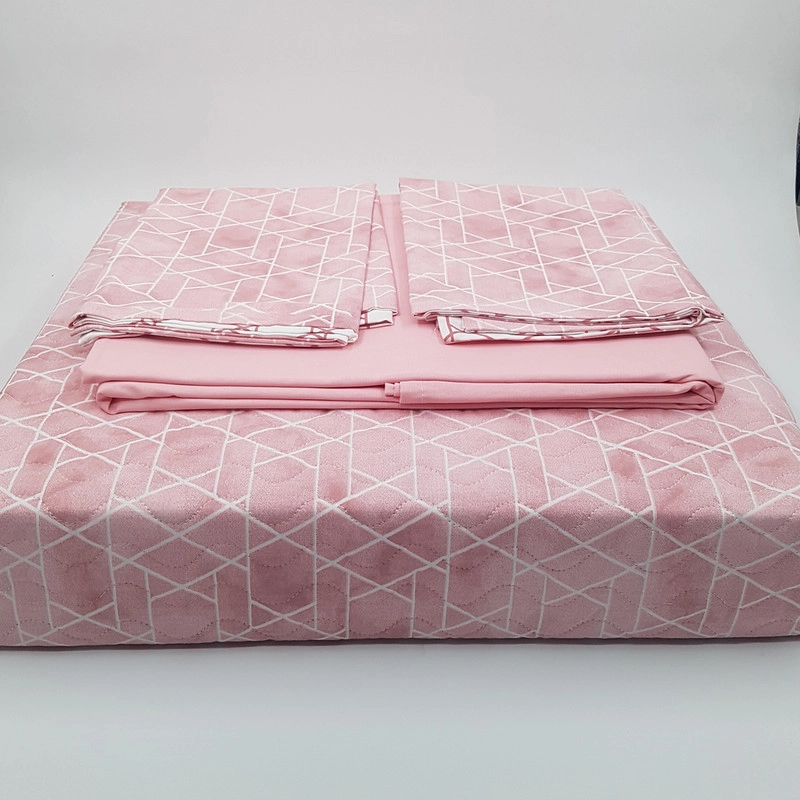سرویس روتختی کاتن باکس مدل  Complete Seti Minimal Best Pembe دو نفره 4 تکه