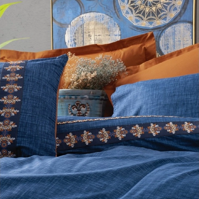 سرویس روتختی کاتن باکس مدل folk art lusso دو نفره 4 تکه