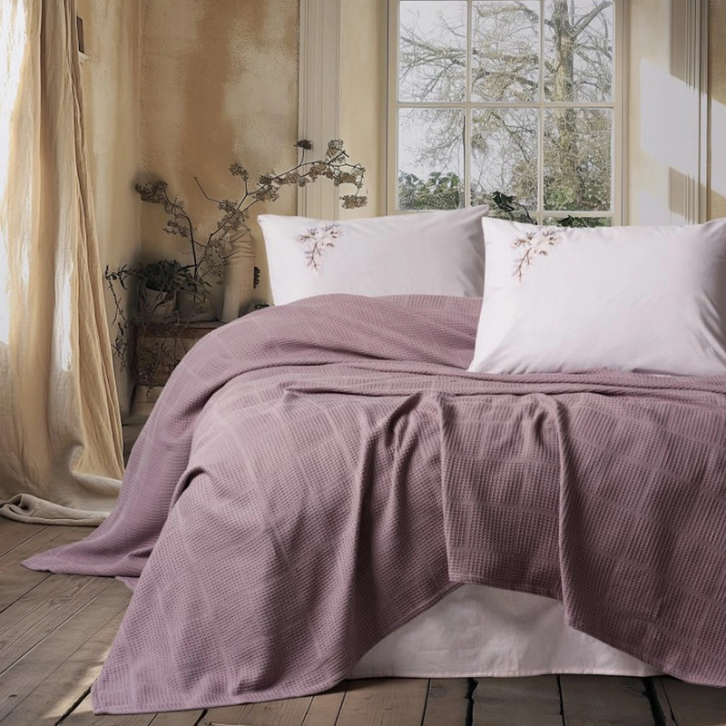 سرویس روتختی کاتن باکس مدل spin mauve lila دو نفره 4 تکه