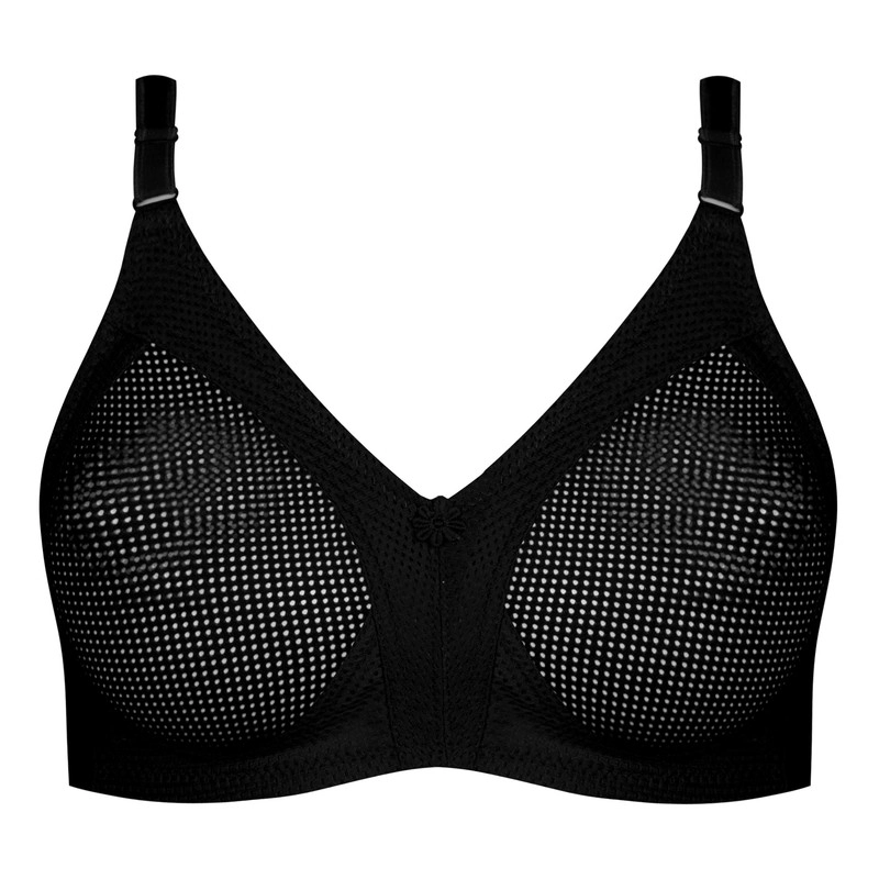 سوتین زنانه پانیذ مدل بدون فنر تابستانی 66307 رنگ مشکی - 85