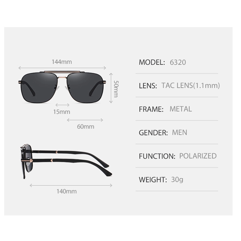 عینک آفتابی مردانه مدل 6320C84-P101 Polarized