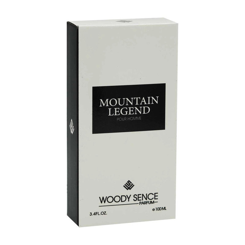 ادو پرفیوم مردانه وودی سنس مدل MOUNTAIN LEGEND با رایحه شیرین و خنک حجم 100 میلی لیتر