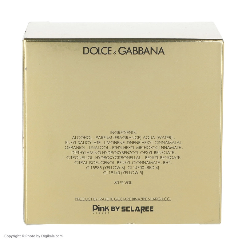 ادو پرفیوم زنانه اسکلاره مدل DOLCE GABBANA حجم 100 میلی لیتر