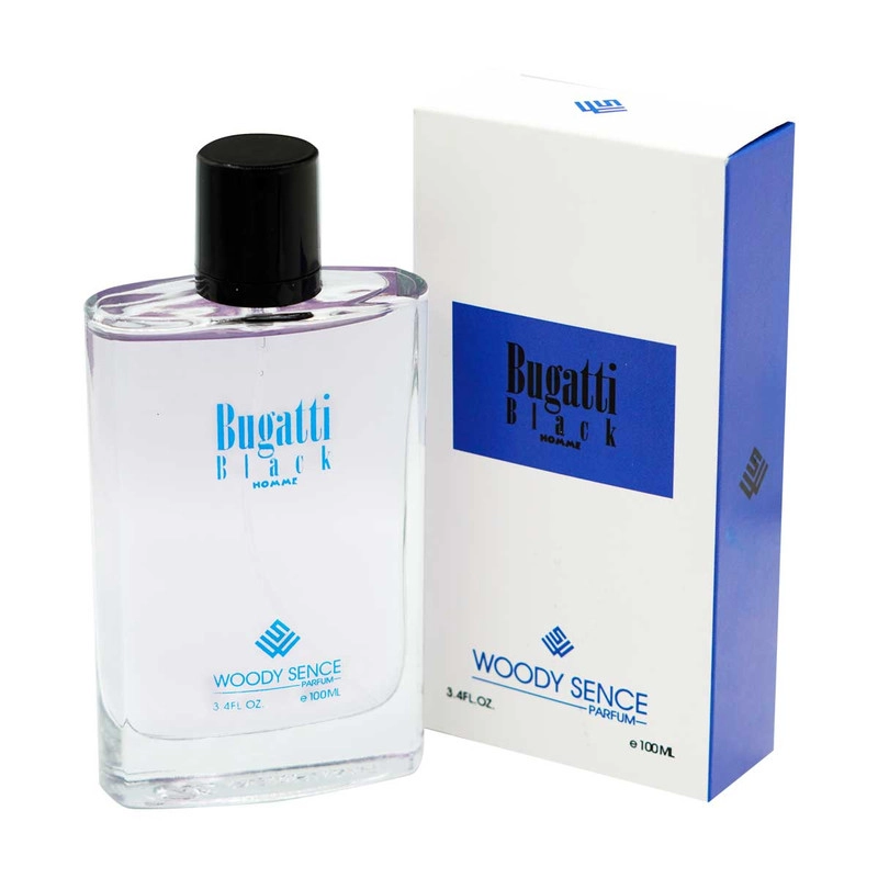 ادو پرفیوم مردانه وودی سنس مدل Bugatti Black  حجم 100 میلی لیتر