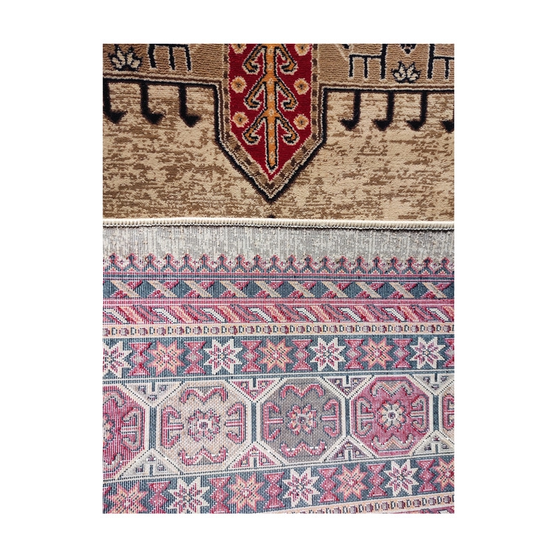 فرش ماشینی فرش بزرگمهر کد 78005  زمینه گندمی