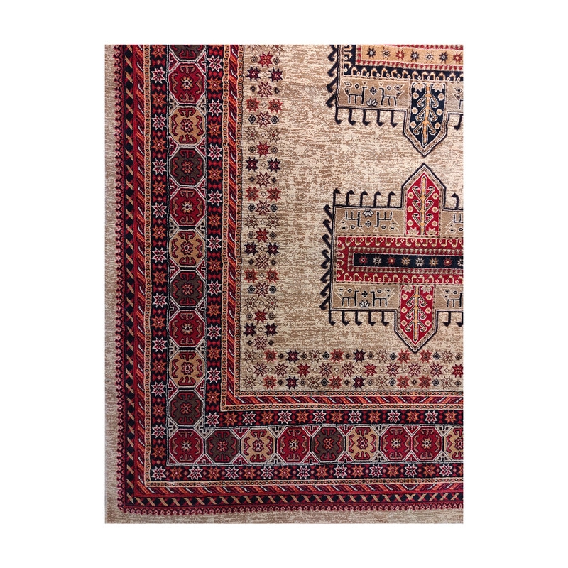 فرش ماشینی فرش بزرگمهر کد 78005  زمینه گندمی