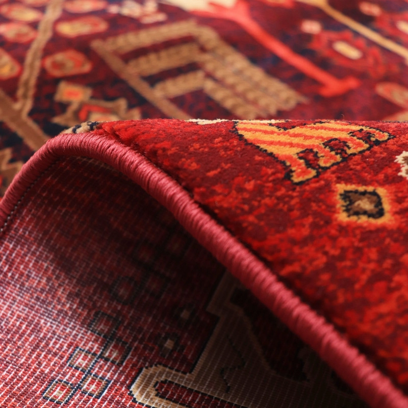 فرش ماشینی بزرگمهر کد 78019 زمینه شرابی - چهارمتری (225*150)