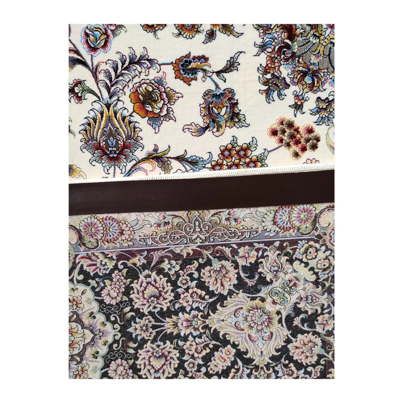 فرش ماشینی فرش مشهد کد 815082 زمینه کرمی