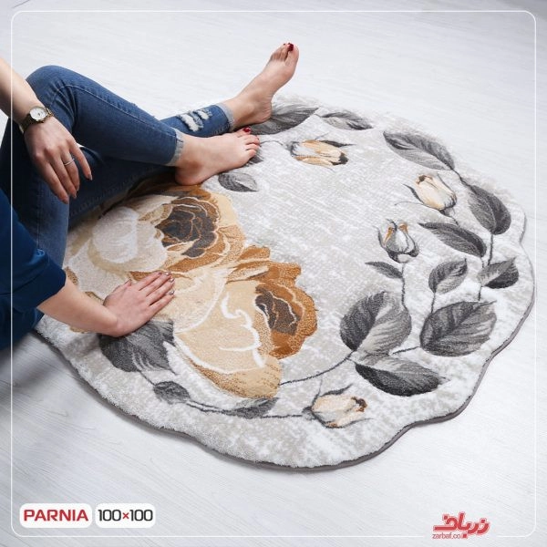 فرش ماشینی زرباف طرح پرنیا