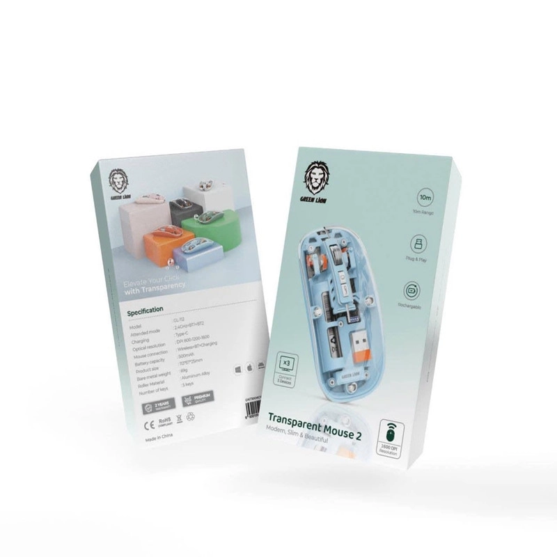 ماوس بی سیم گرین لاین مدل Transparent Mouse 2 - گل بهی