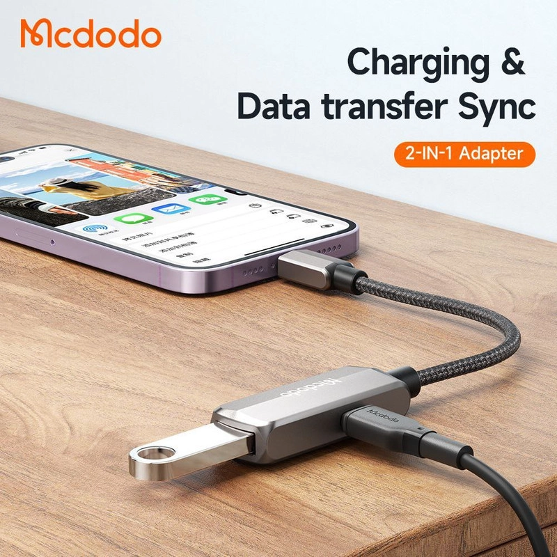 مبدل لایتنینگ به USB OTG/لایتنینگ مک دودو مدل CA-2690