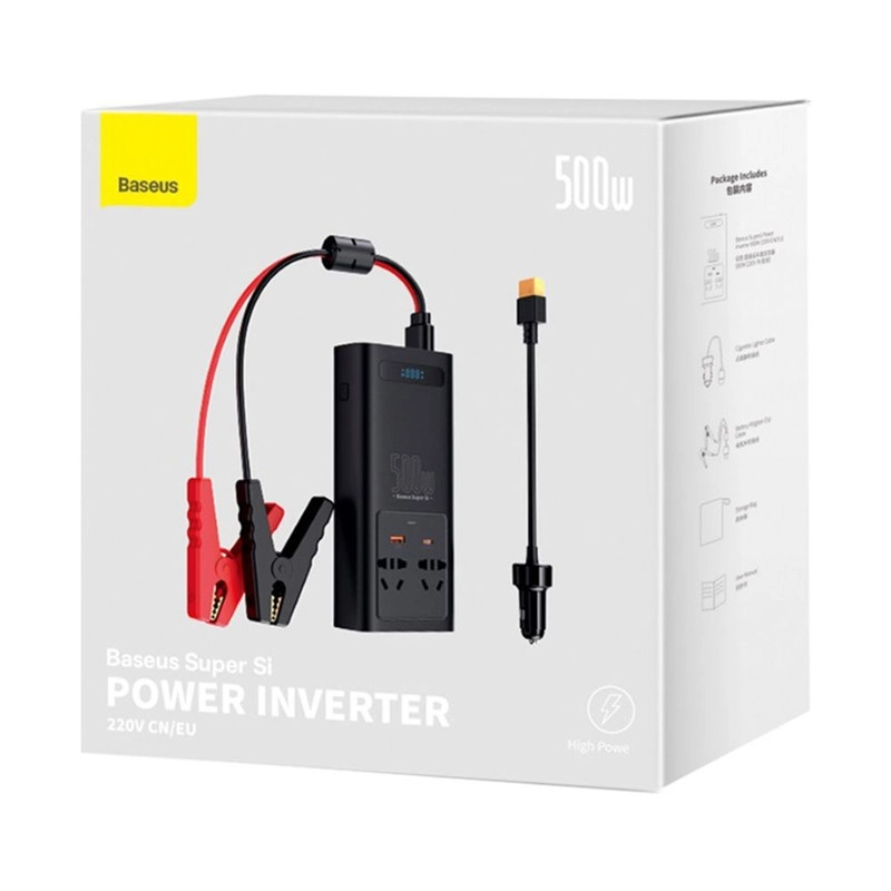 مبدل برق خودرو باسئوس مدل Power Inverter 500W