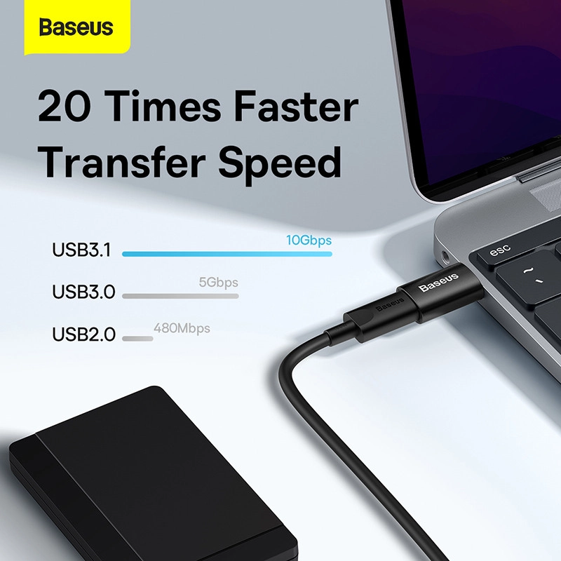 مبدل USB 3.1 به USB-C باسئوس مدل ZJJQ0001