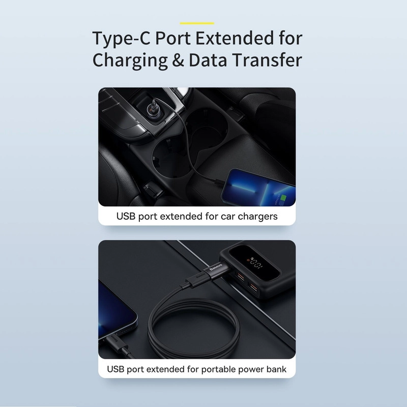 مبدل USB 3.1 به USB-C باسئوس مدل ZJJQ0001