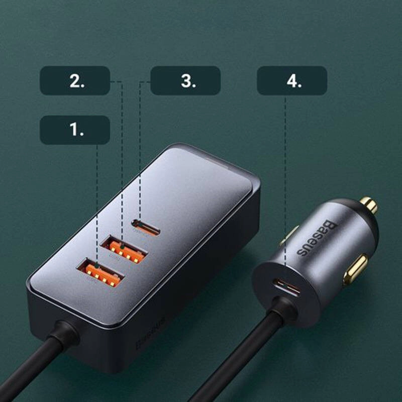 شارژر فندکی باسئوس مدل CCBT-A0G