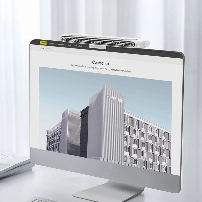 پنکه رومیزی باسئوس مدل Monitor Clip-On &amp; Stand-Up Fan