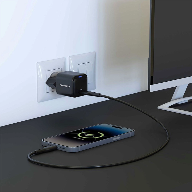شارژر دیواری 20 وات پاورولوجی مدل Ultra-Compact Gan