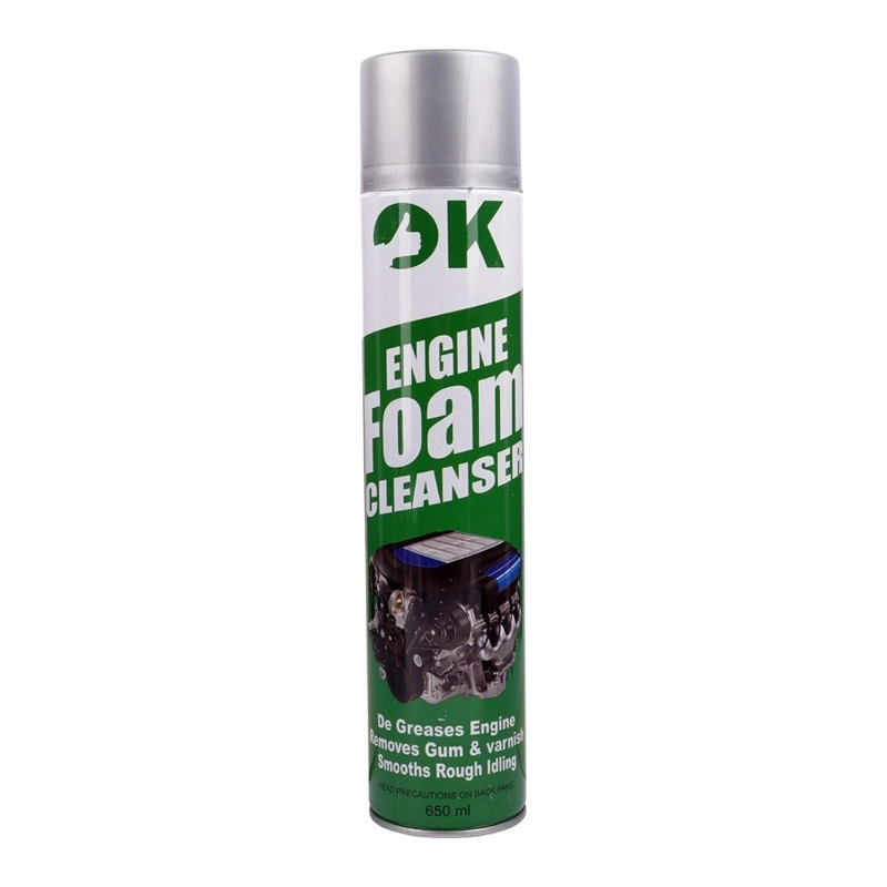 اسپری فوم تمیز کننده موتورخودرو اوکی مدل Foam Cleanser حجم 650 میلی لیتر