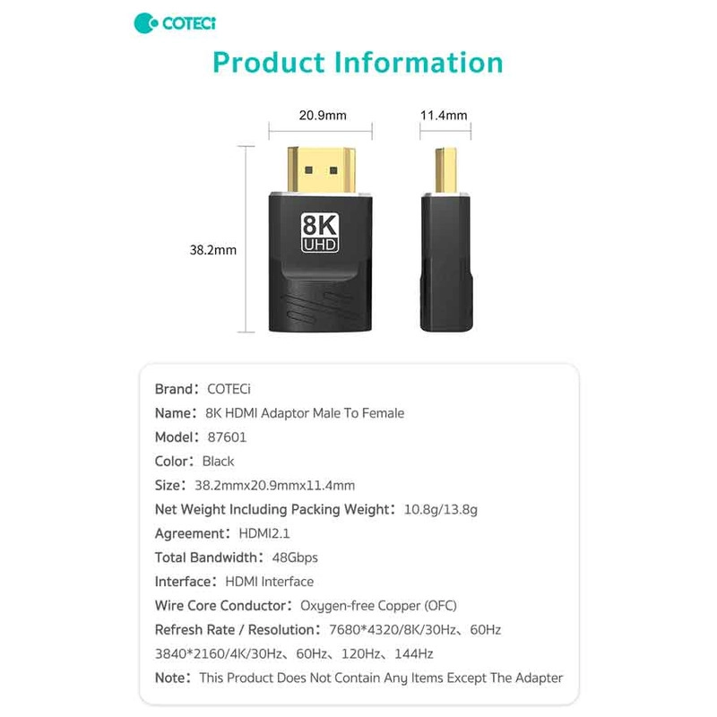 مبدل HDMI کوتتسی مدل 87601