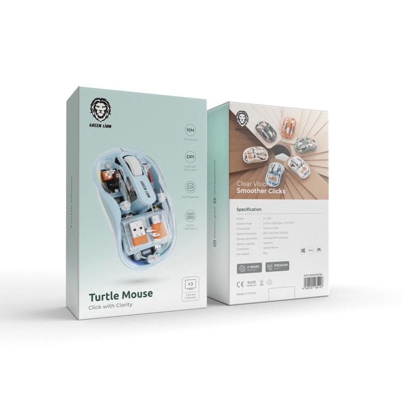 ماوس بی سیم گرین لاین مدل Turtle - مشکی