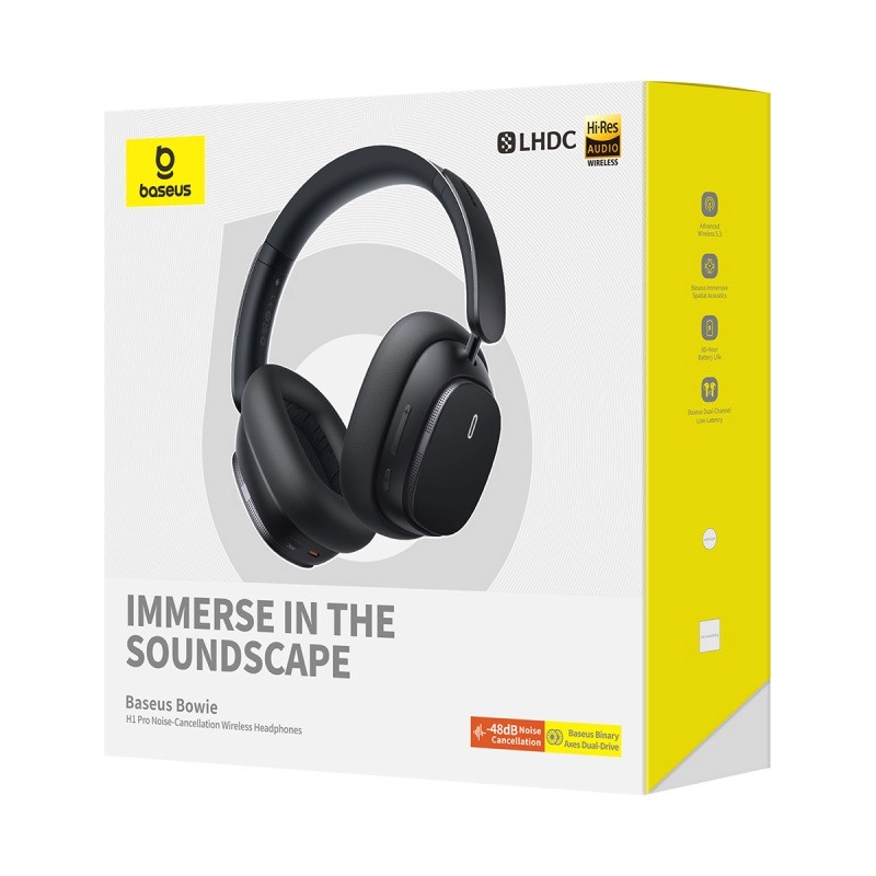 هدست بی سیم بیسوس مدل Bowie H1 Pro - مشکی