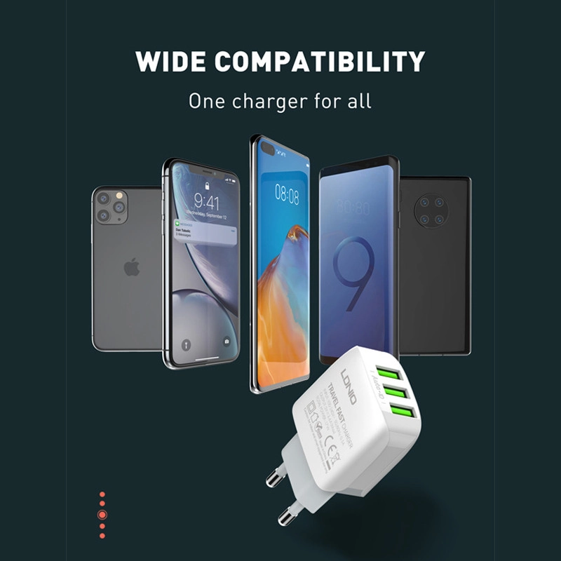 شارژر دیواری 17 وات الدینیو مدل A3312 به همراه کابل تبدیل USB-C