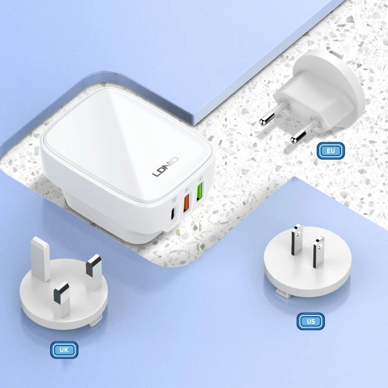 شارژر دیواری 32 وات الدینیو مدل Q334 به همراه کابل USB-C