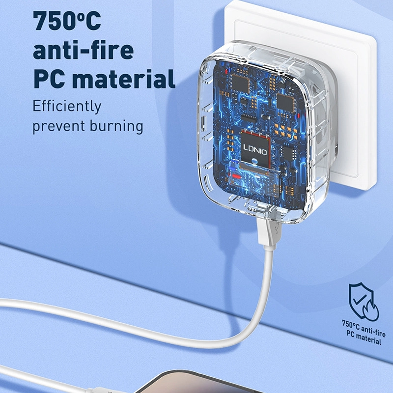 شارژر دیواری 32 وات الدینیو مدل Q334 به همراه کابل USB-C