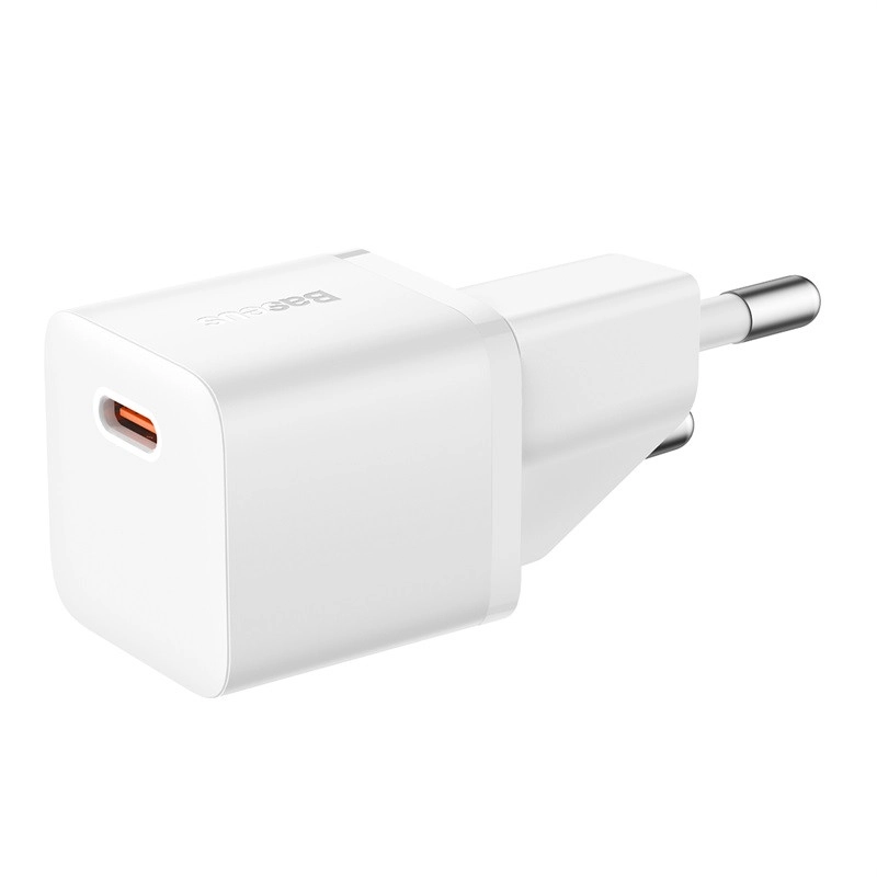 شارژر دیواری 20 وات باسئوس مدل GaN5 mini - سفید