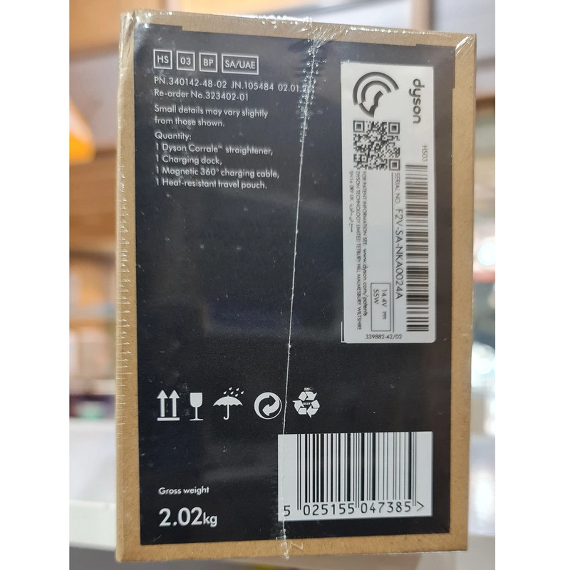 اتو و حالت‌دهنده مو دایسون مدل HS03 Pro، با صفحات متوسط از جنس فلز، دارای نشانگر LED، سیستم خاموشی خودکار، حالت‌دهی آسان و سریع، گسترده دما 180 تا 200 درجه سانتی‌گراد، به همراه سیم 3.2 متری