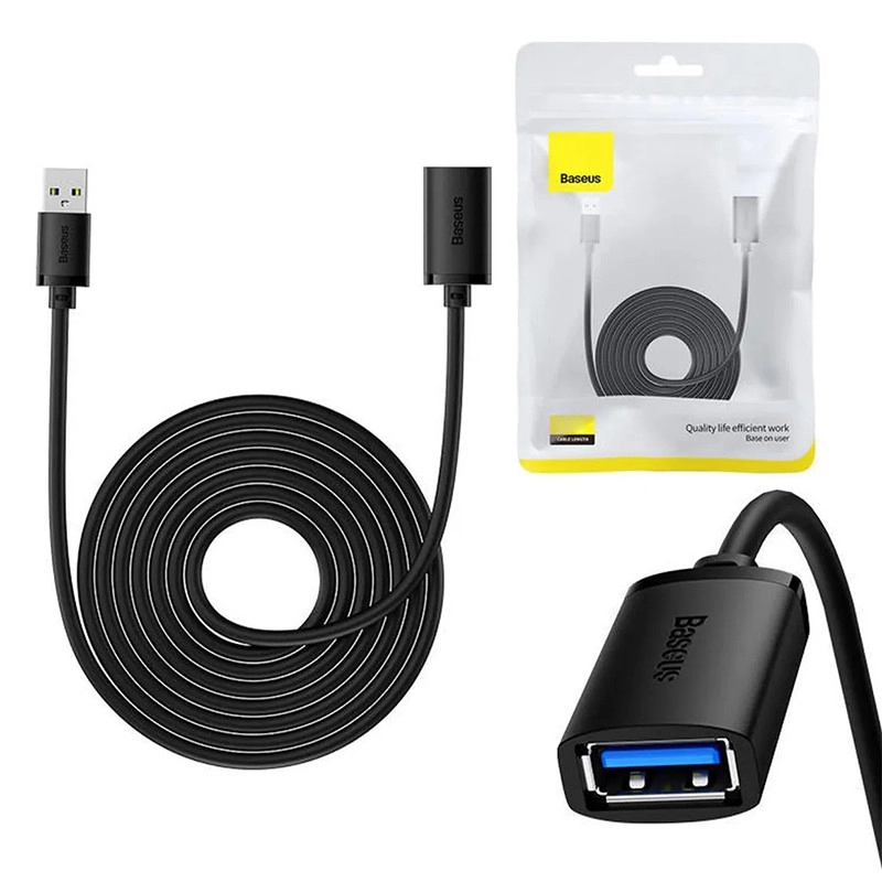 کابل افزایش طول USB 3.0 بیسوس مدل AIRJOY طول 5 متر