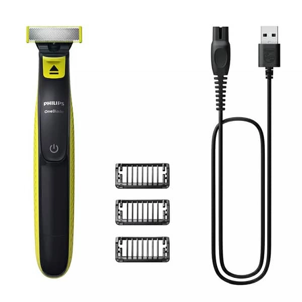 ماشین اصلاح موی صورت فیلیپس مدل QP2724، اصلاح به صورت صفر زن، منبع انرژی با باتری، تکنولوژی اصلاح به صورت برش مستقیم، اندازه اصلاح 0.1 میلی‌متر، مدت زمان شارژ تا 720 دقیقه و مدت زمان استفاده پس از شارژ 45 دقیقه، به همراه برس تمیزکننده، ضد آلرژی و ضد آب