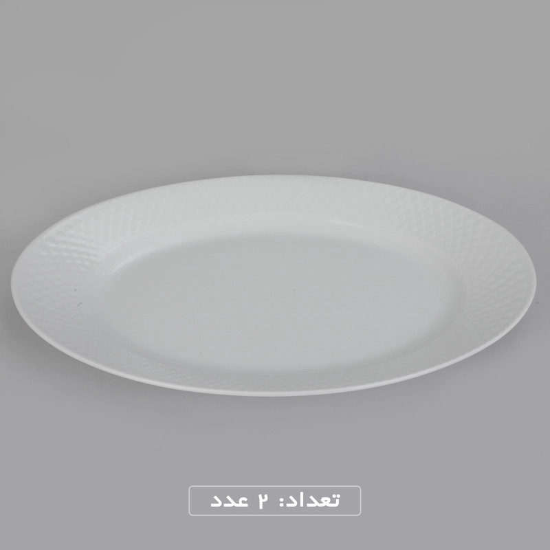 سرویس غذاخوری 102 پارچه چینی زرین ایران سری رادیانس مدل White درجه یک - سفید