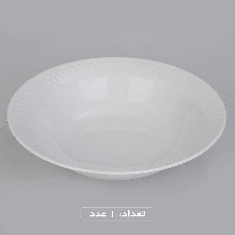 سرویس غذاخوری 102 پارچه چینی زرین ایران سری رادیانس مدل White درجه یک - سفید