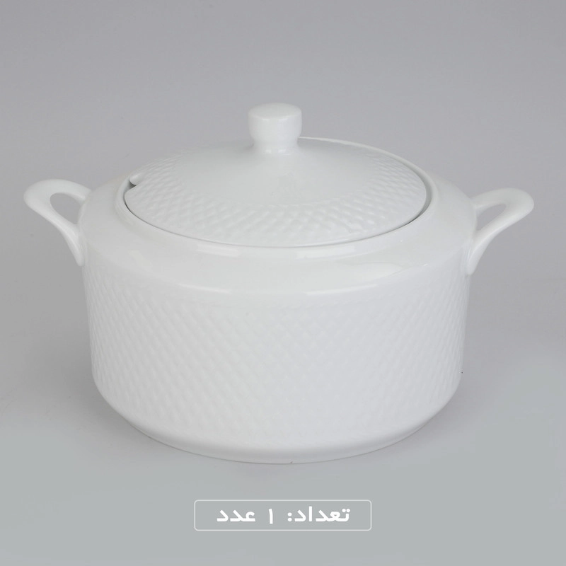 سرویس غذاخوری 102 پارچه چینی زرین ایران سری رادیانس مدل White درجه یک - سفید