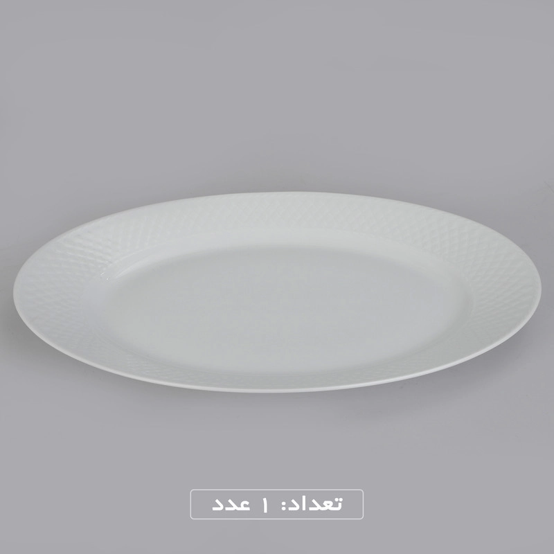 سرویس غذاخوری 102 پارچه چینی زرین ایران سری رادیانس مدل White درجه یک - سفید