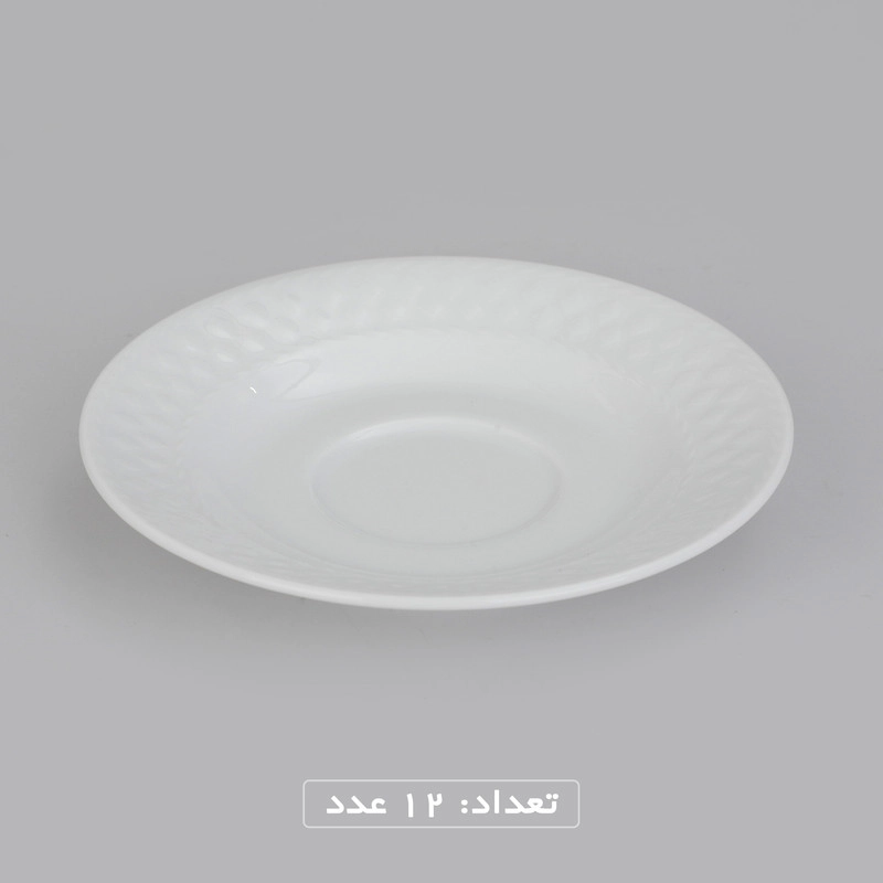 سرویس غذاخوری 102 پارچه چینی زرین ایران سری رادیانس مدل White درجه یک - سفید