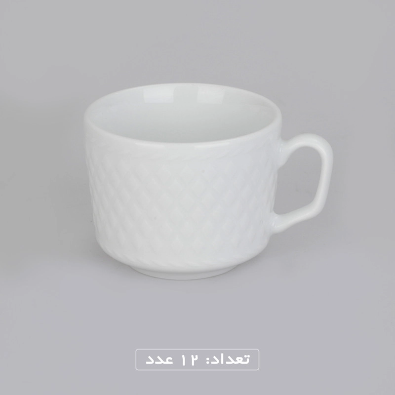 سرویس غذاخوری 102 پارچه چینی زرین ایران سری رادیانس مدل White درجه یک - سفید
