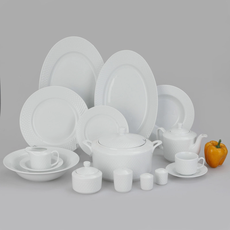 سرویس غذاخوری 102 پارچه چینی زرین ایران سری رادیانس مدل White درجه یک - سفید
