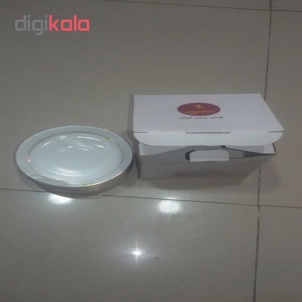 نعلبکی چینی زرین ایران طرح Riva بسته 6 عددی