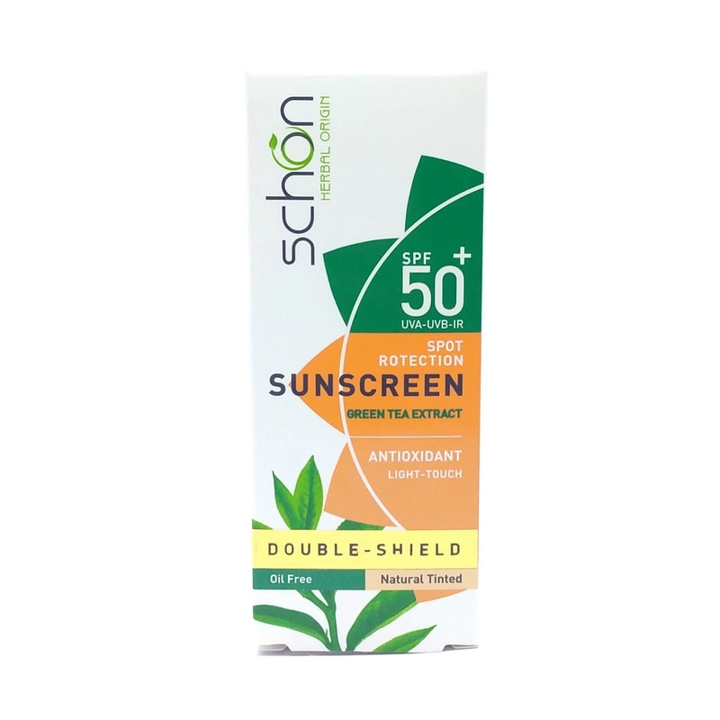 کرم ضد آفتاب رنگی شون SPF 50 مدل دابل شیلد مناسب انواع پوست حجم 50 میلی لیتر