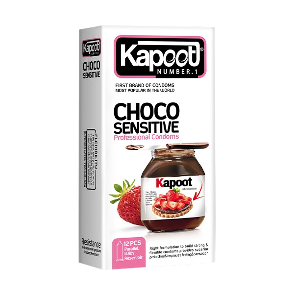 کاندوم تاخیری کاپوت مدل Choco Sensitive مجموعه 2 عددی
