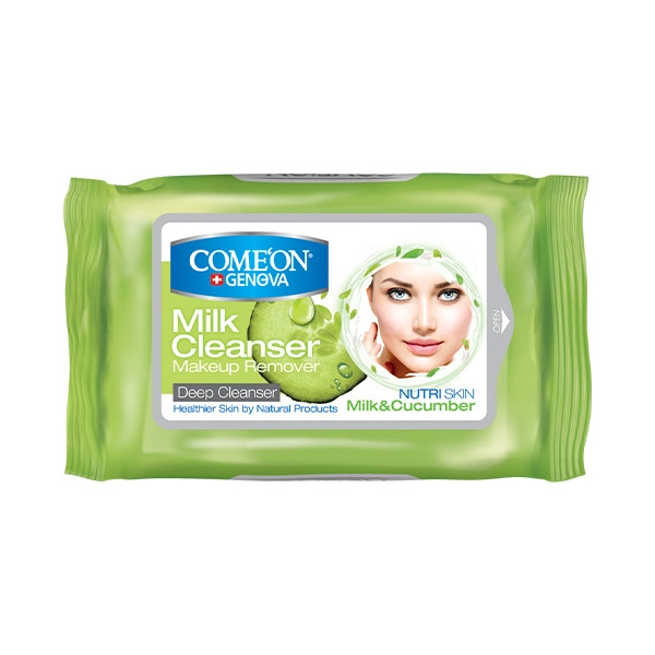 دستمال مرطوب کامان مدل Milk مجموعه 2 عددی