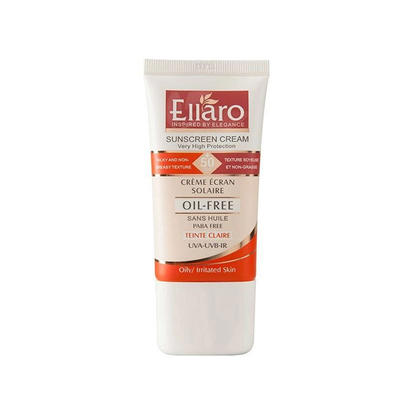 کرم ضد آفتاب رنگی الارو SPF 50 مدل Teinte Claire تحت لیسانس مناسب پوست چرب و مختلط حجم 40 میلی لیتر مجموعه دو عددی