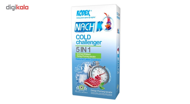 کاندوم تاخیری کدکس مدل Cold Challenger 5in1 بسته 12 عددی