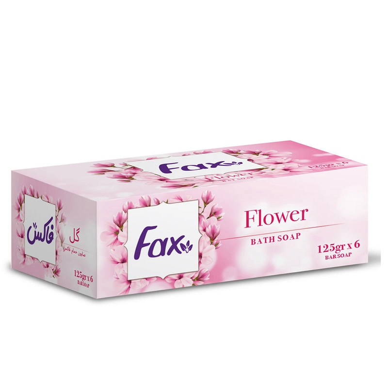 صابون فاکس مدل Flower تحت لیسانس وزن 125 گرم مجموعه 8 عددی